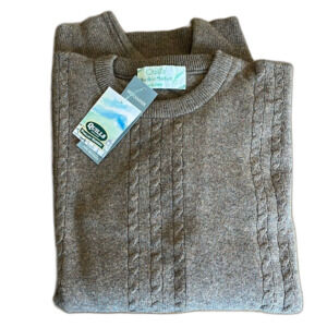 QUILL’S Woollen Market Ireland 100% Tan wool sweater Size  XL